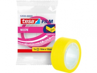 TAŚMA BIUROWA TESA NEON 10M X 19MM RÓŻOWA/ŻÓŁTA