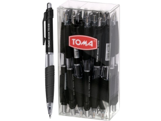 D�ugopis TOMA Automat Medium z ko�c�wk� 1, 0mm - czarny [opakowanie=24szt]TO-038 czarny