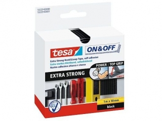 ONxOFF RZEP W TAŚMIE TESA EXTRA STRONG 1M X 50MM CZARNY