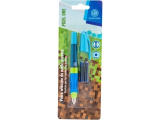 Pi�ro wieczne z ergonomicznym uchwytem do nauki pisania + naboje atramentowe - ASTRAPEN PIXEL ONE - 1+2 szt. blister [opakowanie=12szt]