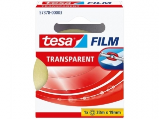 TAŚMA BIUROWA TESA TRANSPARENT 33m x 19mm KARTONIK