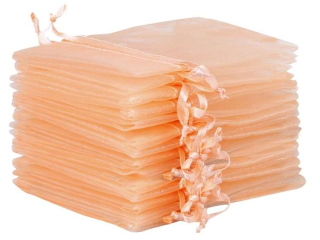 Torebki SO-34-01 z organzy ecru 20 x 30cm op. 24szt.