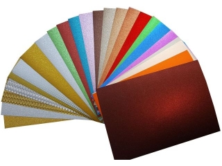Kartony ozdobne A4 220g Brokatowe 24 kolory a48