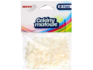 Cekiny matowe rozmiar: 6mm waga: 10g kolor: piaskowy
