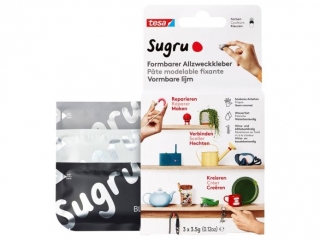 KLEJ FORMOWALNY TESA SUGRU MIX CZARNY/BIAY/SZARY 3 X 5G [opakowanie=120szt]
