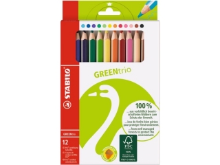 KREDKI STABILO GREENTRIO, 12 SZT.