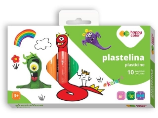 Plastelina szkolna okrągła, 10 kolorów, Happy Color
