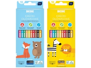 Kredki oł.trój.tempx12 BEBE Kids FSC100%