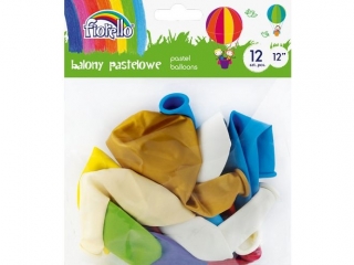 BALONY Fiorello Pastel 12" MIX 12 szt. KWBN24