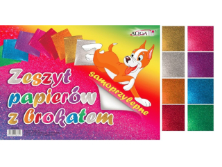 Zeszyt papierów z brokatem samop.ZPBS-6389 17x25cm 250g