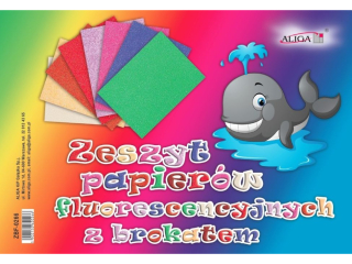 Zeszyt papierw fluorescencyjnych z brokatem ZBF-0266 B5