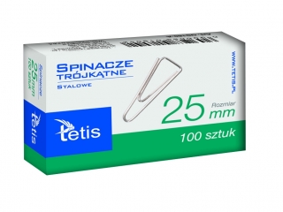 Spinacze trjktne 25mm 100szt. [opakowanie=10szt]