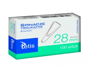 Spinacze trjktne 28mm 100szt. [opakowanie=10szt]