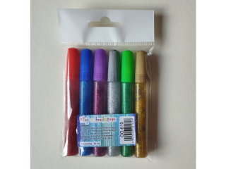 Klej z brokatem 10ml.6kol.GG610