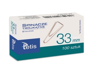 Spinacze trjktne 33mm 100szt. [opakowanie=10szt]