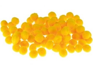 Pompony rozmiar: 10mm ilość: 100 szt kolor: żółty