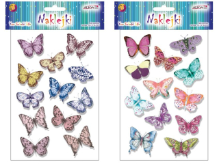 Naklejki NK-8985 motyle mix, rozm. 12, 7x18, 8cm