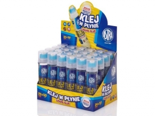 Klej w pynie transparentny PVA ASTRA 50 ml - 24 szt. display [opakowanie=24szt]