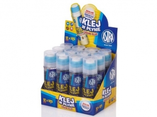 Klej w pynie transparentny PVA ASTRA 125 ml - 12 szt. display [opakowanie=12szt]
