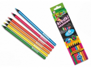 PENMATE KOLORI PREMIUM KREDKI TRÓJKĄTNE NEONOWE 6 KOLORÓW+TEMPERÓWKA