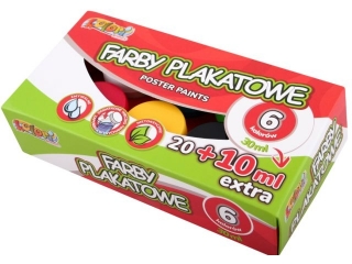 PENMATE KOLORI FARBY PLAKATOWE 30 ML 6 KOLORÓW