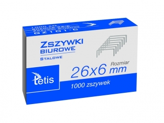 Zszywki biurowe 26/6 [opakowanie=10szt]