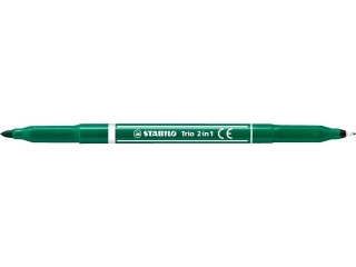 PISAKI DWUSTR. STABILO TRIO 2W1, ZIELONY (10) [opakowanie=10szt]