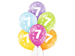 Balony BN06-197 - 7 urodziny - op.6szt.