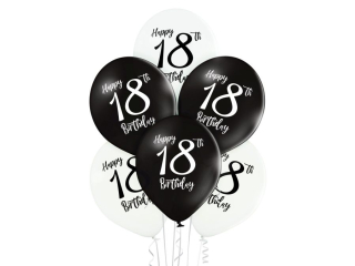 Balony BN06-579 - 18 urodziny - op. 6 szt.