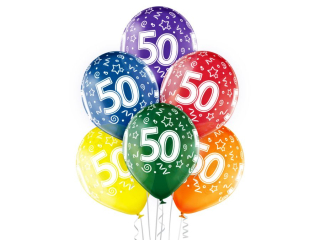 Balony BN06-207 - 50 urodziny - op. 6 szt. PROM