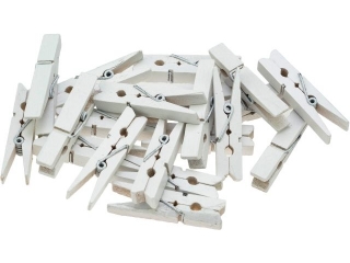 Klamerki ozdobne rozmiar: 4.5cm ilość: 20 szt kolor: biały