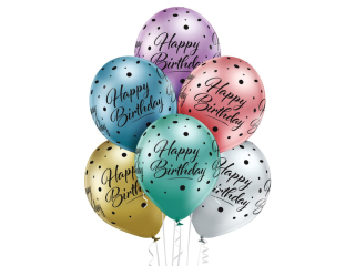 Balony BN06-673 glossy - Happy Birthday - op. 6 szt.