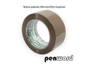 TAMA PAKOWA 48mm/100m 40 MIC BRZOWA [opakowanie=6szt]