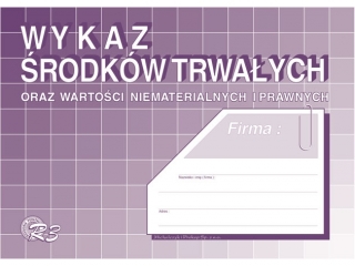 Druk - Wykaz środków trwałych