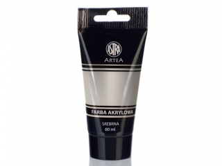 Farba akrylowa Astra tuba 60 ml - srebrna (9%)