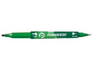 MARKER PERM. PREMIUM 2 KOCWKI ZIELONY [opakowanie=12szt] KM501-Z2