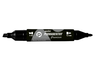 MARKER PERM. PREMIUM 2 KOCWKI CZARNY [opakowanie=12szt] KM502-V2