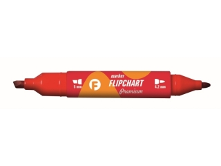 MARKER FLIPCHART PREMIUM 2 KOC. CZERW. [opakowanie=12szt]