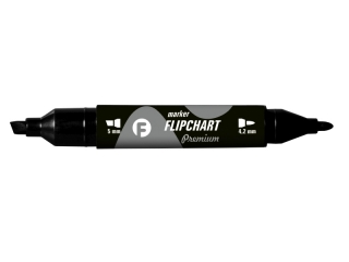 MARKER FLIPCHART PREMIUM 2 KOC. CZARNY [opakowanie=12szt]