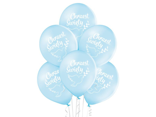 Balony BN06-753 - Chrzest Święty: chłopiec - op. 6 szt.