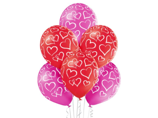 Balony BN06-280 - Serca -  op. 6 szt.