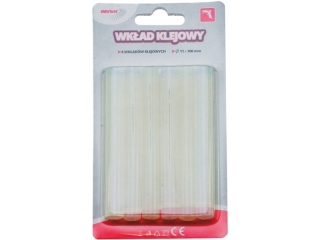 Wkład klejowy wymiary: fi 11 x 100mm ilość: 6 szt kolor: transparentny