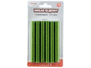 Wkład klejowy wymiary: fi 11 x 100mm ilość: 6 szt kolor: zielony
