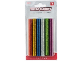 Wkład klejowy wymiary: fi 11 x 100mm ilość: 6 szt kolor: mix
