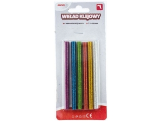 Wkład klejowy wymiary: fi 7 x 100mm ilość: 6 szt kolor: mix