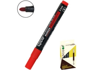 Marker permanent Grand okrągłyA12 sztuk czerwony (sz)(p)