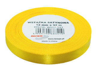 Wst��ka satynowa  rozmiar: 12mm x 32 m kolor: jasny ��ty
