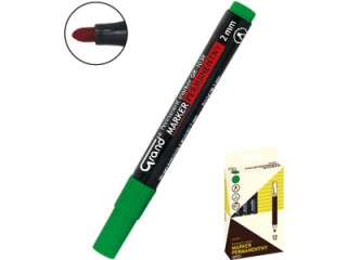 Marker permanent Grand ścięty i okrągłyA12 sztuk zielony (sz)(p)