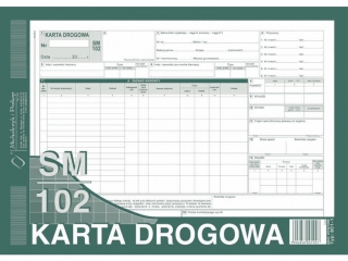 Druk -KD Karta Drogowa-sam.ci.A4 (SM/102)-Numer.