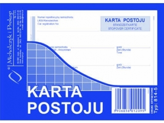 Druk -Karta postoju (1=40 kartek)